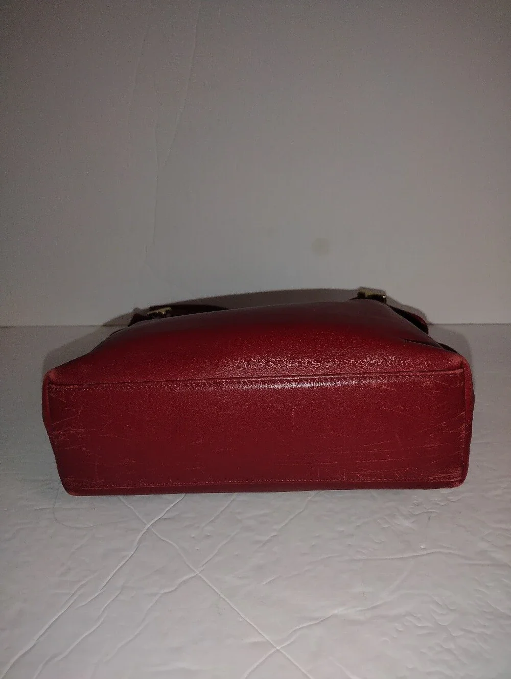 Vintage Y2K COACH Red Leather Legacy Small Hobo Bag 9136 Rare Cherry Red - Picture 10 of 16